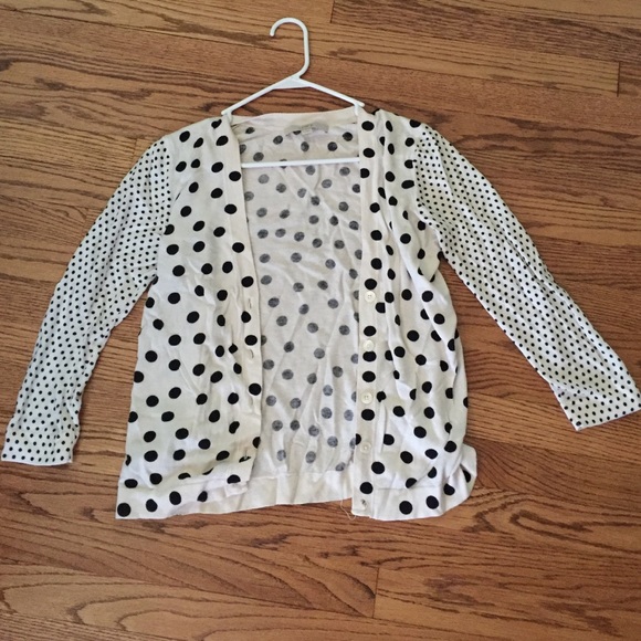 Loft polka dot cardigan