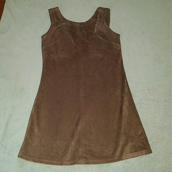 Brown suede dress