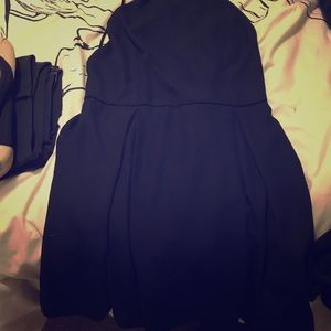 Black skater open/strapping back dress