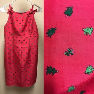 SOLD Vintage Lilly Pulitzer Silk Christmas Dress
