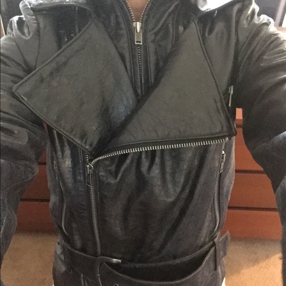 SOLD Alice and Olivia black leather jacket - Picture 3 of 4