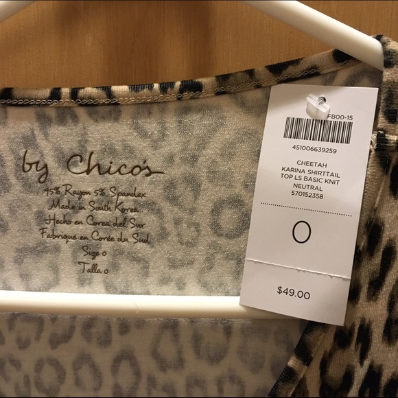 NWT Animal Print Chico's Top - Picture 2 of 3