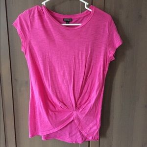 Pink rouched t-shirt