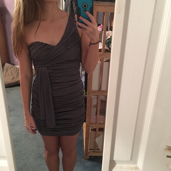 Silver/Gray Formal Mini Dress - Picture 2 of 4