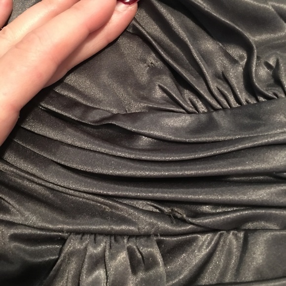 Silver/Gray Formal Mini Dress - Picture 3 of 4