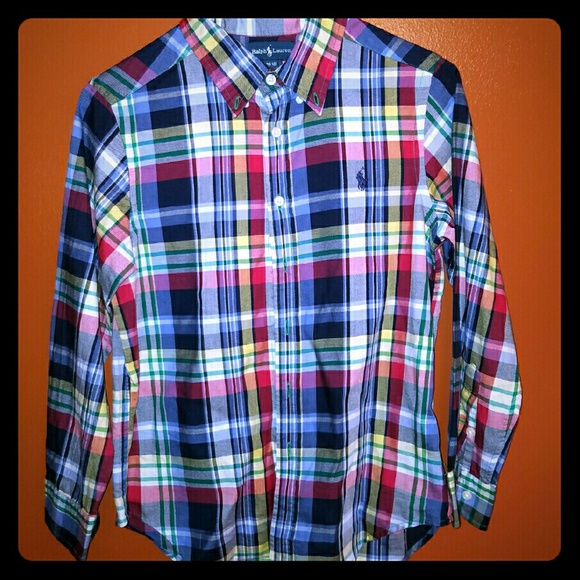 Boys Ralph Lauren Plaid Button Up Shirt