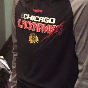 Kids Reebok center ice Blackhawks T-shirt