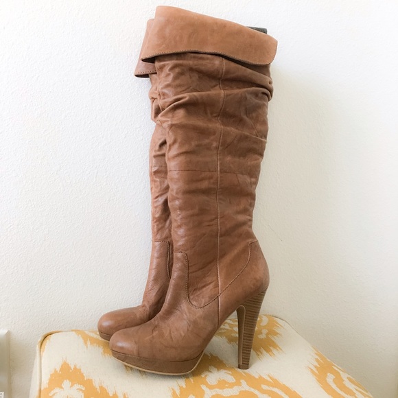 Jessica Simpson Anne tan leather Boots 7.5