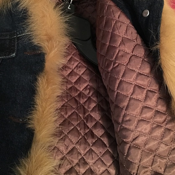 Jackets & Blazers - HOLD💕Fox Fur Denim Jean Jacket💖
