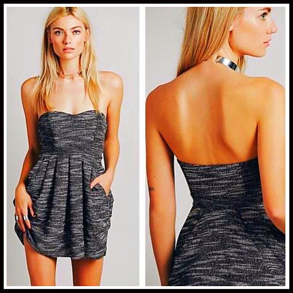 FREE PEOPLE STRAPLESS KNIT MINI TUBE DRESS - Picture 6 of 7
