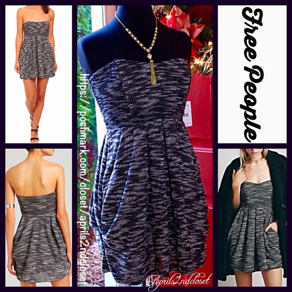 FREE PEOPLE STRAPLESS KNIT MINI TUBE DRESS - Picture 5 of 7