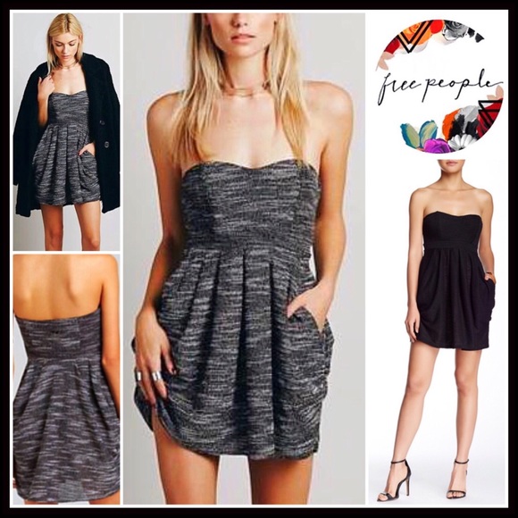 FREE PEOPLE STRAPLESS KNIT MINI TUBE DRESS - Picture 4 of 7