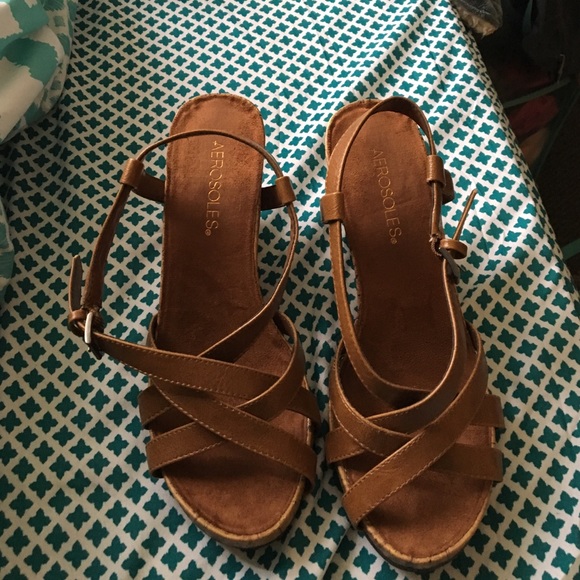 Brown Aerosoles Wedge Heel