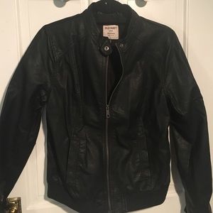 Old Navy black leather jacket