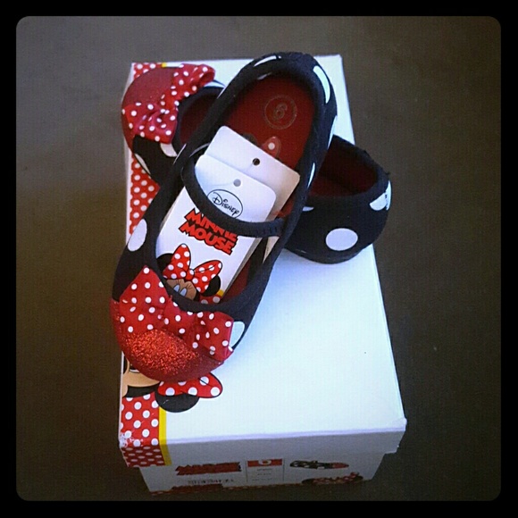 Toddler polka dot ballet flats Minnie Mouse inspir