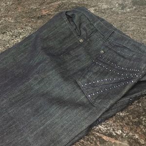 7 For All Mankind jeans crystal embellishment.