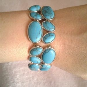 Lia Sophia Turquoise Stretch Bracelet