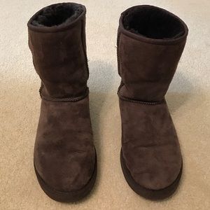 Short chocolate brown uggs