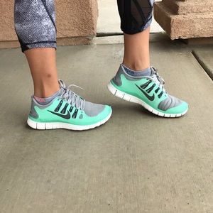 Tiffany green Nike free run 5.0