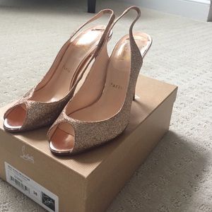 Christian Louboutin gold heels