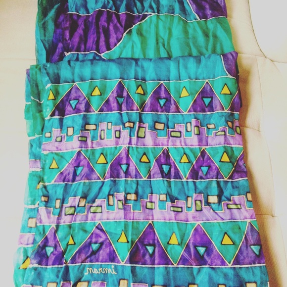 Hand painted silk scarf