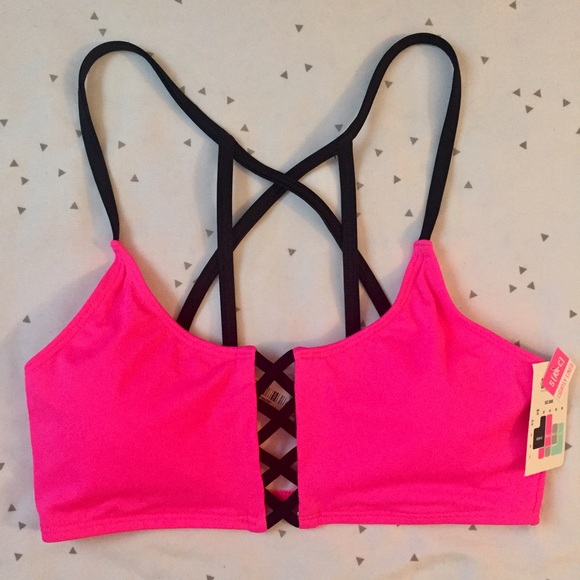 PINK Victoria's Secret Other - VS PINK Pink & Black Bikini Top