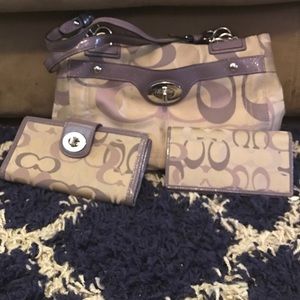 Coach purse with wallet/checkbook cover
