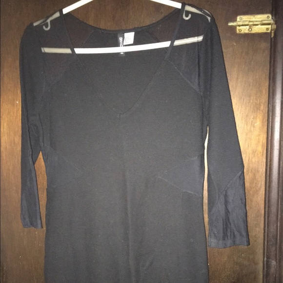 Black 3 quarter length dress with cut out mesh!