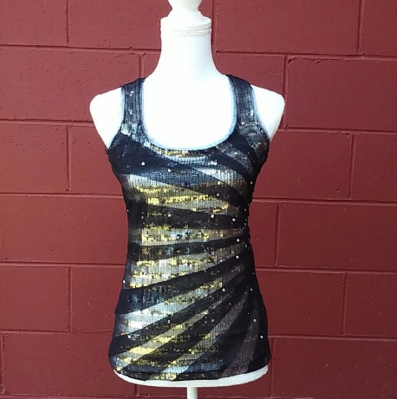 White House Black Market Sequin Tank Top