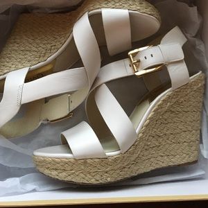 MICHAEL Michael Kors White Wedge