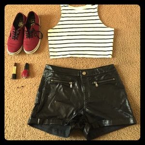 Black Faux leather Shorts. 🏴🏴🏴