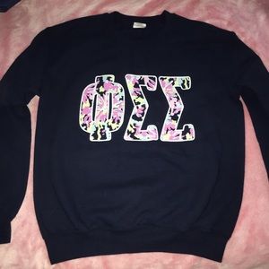 Phi Sigma Sigma Paisley Crewneck Sweater!