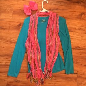 Justice Pink Vest / Scarf