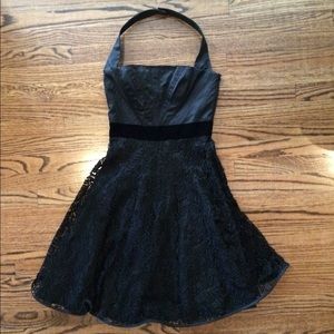 Karen Millen structured a-line halter dress