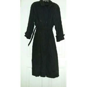 Sleek Black Trench Coat