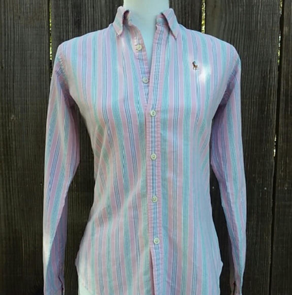 Women's Ralph Lauren Slim Fit Button Down Shirt