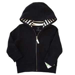 Monochrome thermal zip-up hoodie