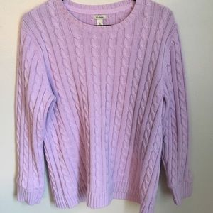 LL Bean cable knit sweater