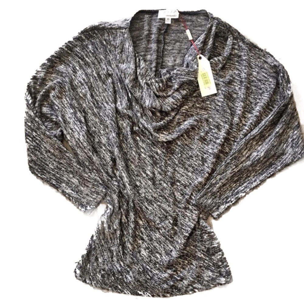 M.S.S.P.  Heathered Sweater Cowl Neck NWT