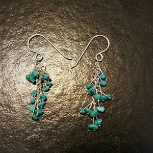 Beautiful authentic turquoise and silver earrings