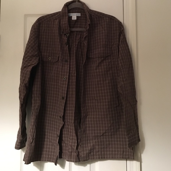 Eastern Mountain Sports casual button up, brown