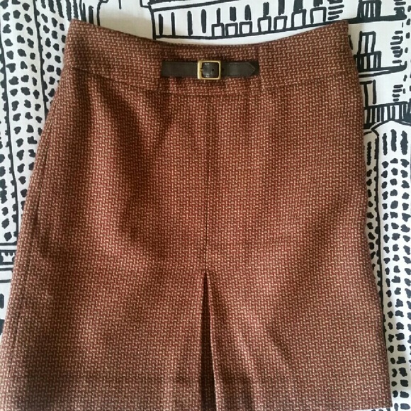 Ann Taylor Buckle Mini Skirt