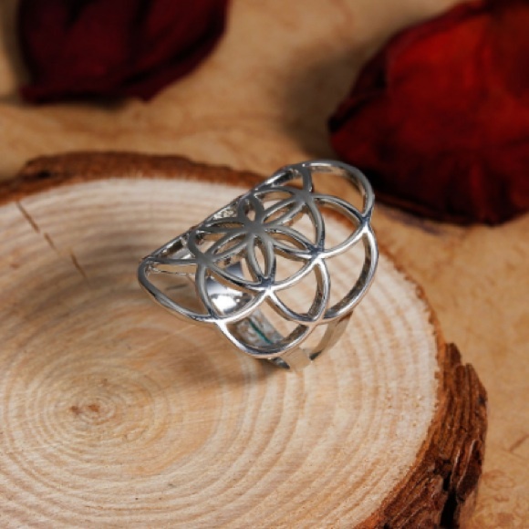 ⚡️⚡️Trendy Seed of Life Statement Ring⚡️⚡️ - Picture 2 of 3