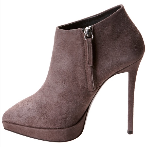 Giuseppi Zanotti Malta Gray Suede Zip Boogie Heel
