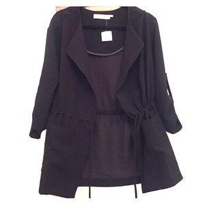 ASTR drape front coat NWT