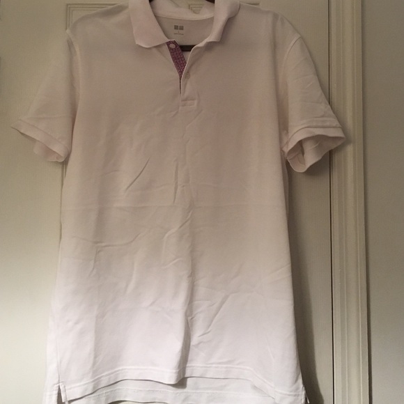 Uniqlo White polo, size large