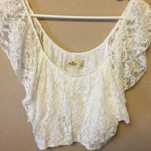 NWOT Hollister Lace Crop Top sz L