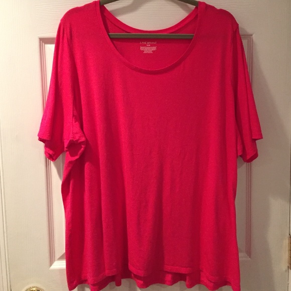 Lane Bryant Pink Short Sleeve T-Shirt - Picture 1 of 4