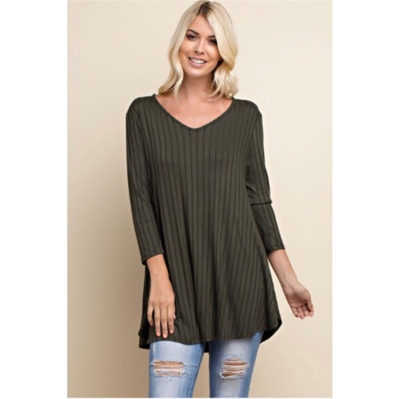 Black Tunic LongSleeve Crisscross Open Back - Picture 3 of 4