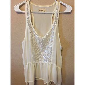 Sequin Tank Top Hollister sz L